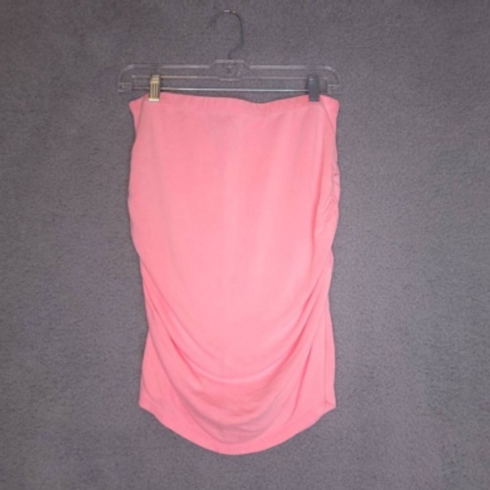 Sundry Skirt Womens Pencil Pink‎ Ruched Elastic Waist USA 2 New